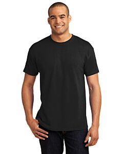 Hanes® Unisex EcoSmart® 50/50 Cotton/Poly T-Shirt with Logo-Black
