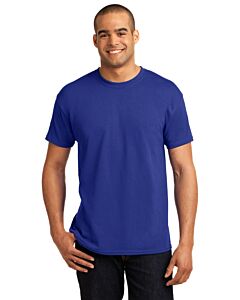 Hanes® Unisex EcoSmart® 50/50 Cotton/Poly T-Shirt with Logo-Deep Royal