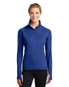 Sport-Tek® Men's &amp; Ladies' Sport-Wick® Stretch 1/2-Zip Pullover with Logo-True Royal