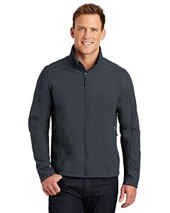 Port Authority® Men's &amp; Ladies' Core Soft Shell Jacket with Logo-Battleship Gray