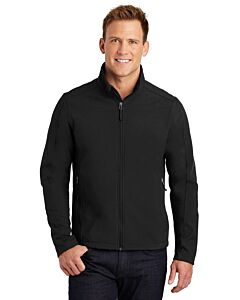 Port Authority® Men's &amp; Ladies' Core Soft Shell Jacket with Logo-Black