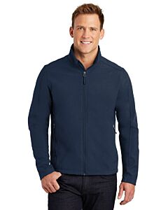 Port Authority® Men's &amp; Ladies' Core Soft Shell Jacket with Logo-Dress Blue Navy